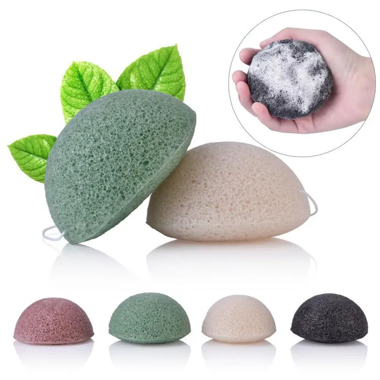 100% Natural Konjac Sponge Face Exfoliation Cleaning Sponge Facial Sponge Puff