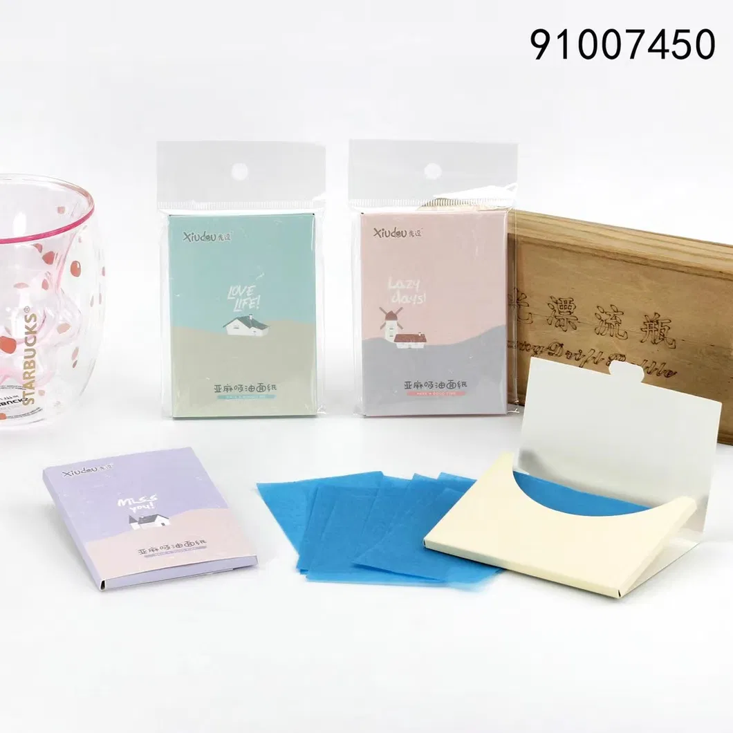 100PCS Hot Sale Oil Absorbing Sheets Face Absorbent Paper Facial Oil Blotting Paper Tissue