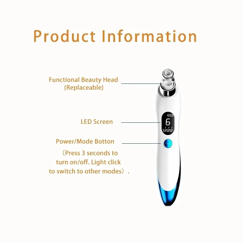 2020 Beauty Machine Pore Clean Pimple Vacuum Extract Blackhead Remover