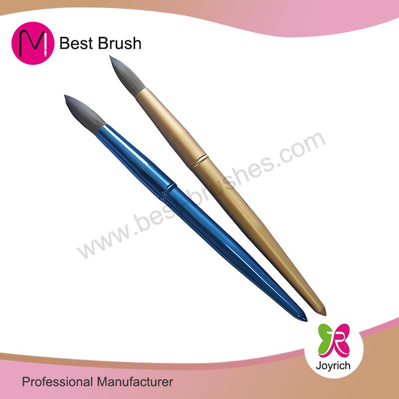 How Does a Blue Metal Kolinsky Acryilc Nail Brush Improve Professional Nail Art Quality?