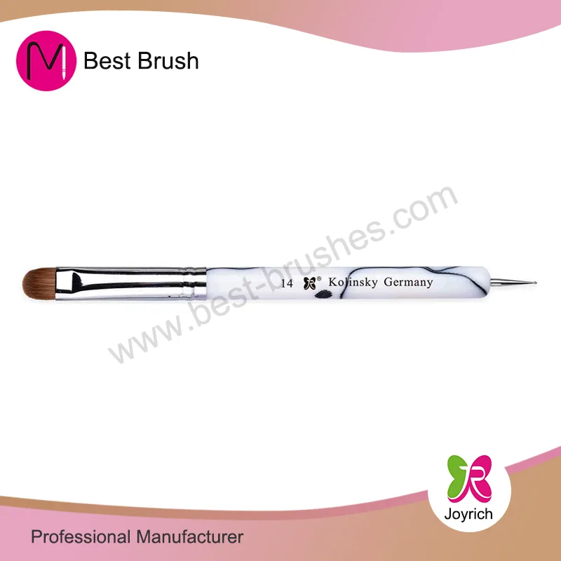 What is the correct way to reshape the White Black Kolinsky French Nail Brush after each cleaning session