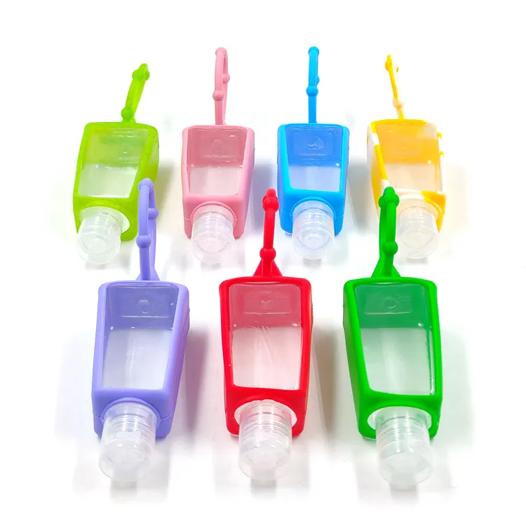 30ml Hand Sanitizer Plastic Bottle with Silicone Holder Flip Cap