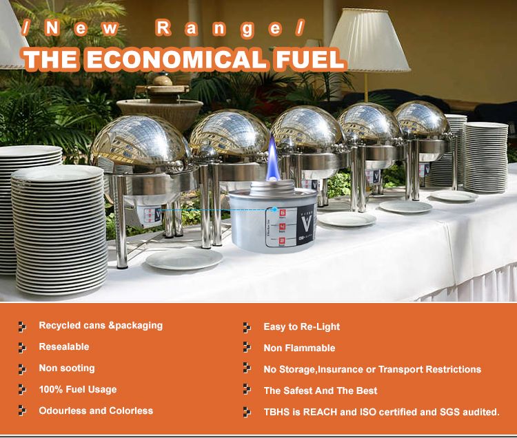 4 Hour Wick Type Smokeless Odourless Ecofriendly Canned Fuel Wick Fuel Chafing Dish Candles Under The Chafing Dish