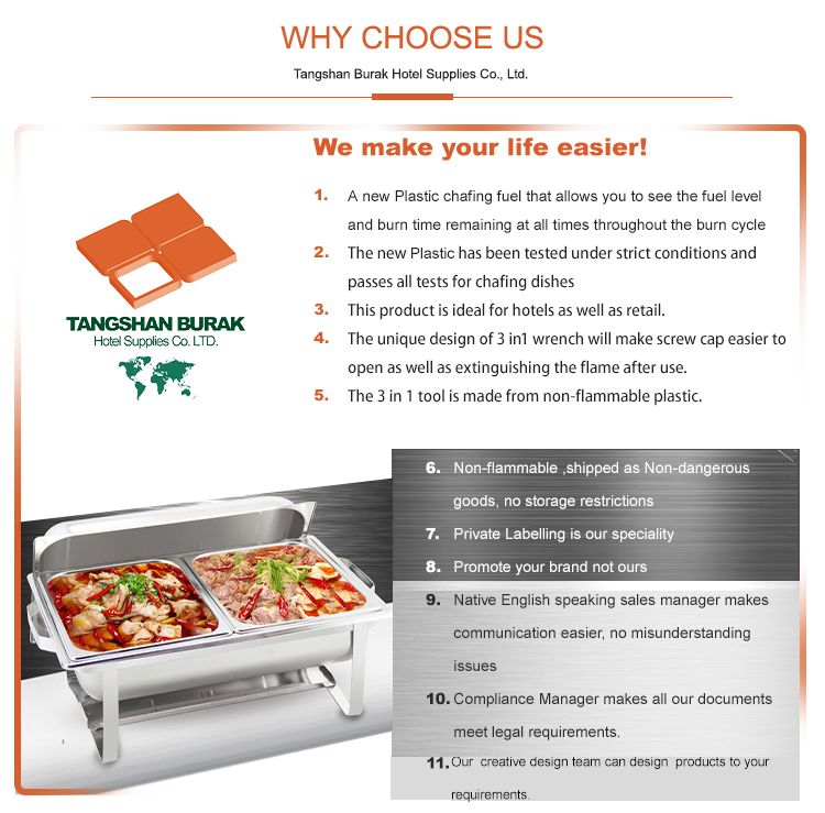 4 Hour Wick Type Smokeless Odourless Ecofriendly Canned Fuel Wick Fuel Chafing Dish Candles Under The Chafing Dish