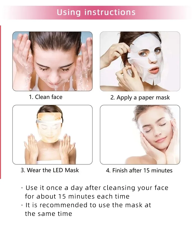 7 Colors LED Light Photon Therapy Mask for Deeping Skin Care