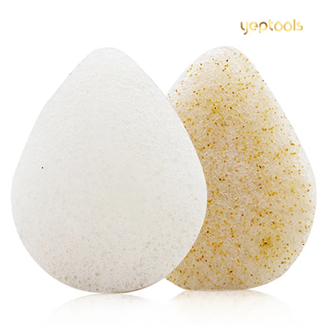 All Natural Exfoliating Water Drop Shaped Facial Konjac Cleansing Sponge Puff
