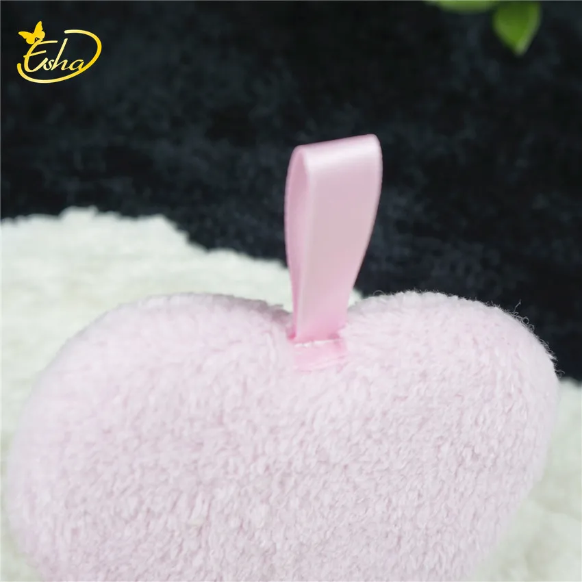 Beauty Tools Peach Heart Cleansing Makeup Remover Single Flocking Powder Puff