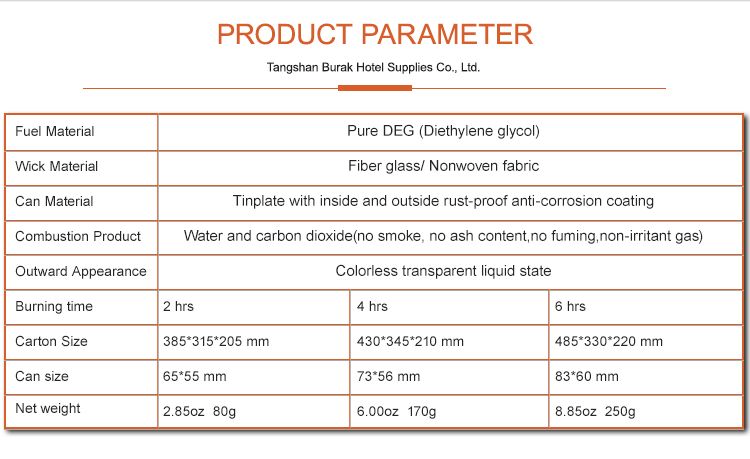 Buffet Warming Food Heating Liquid Fuel Chafing Dish Oil Fuel
