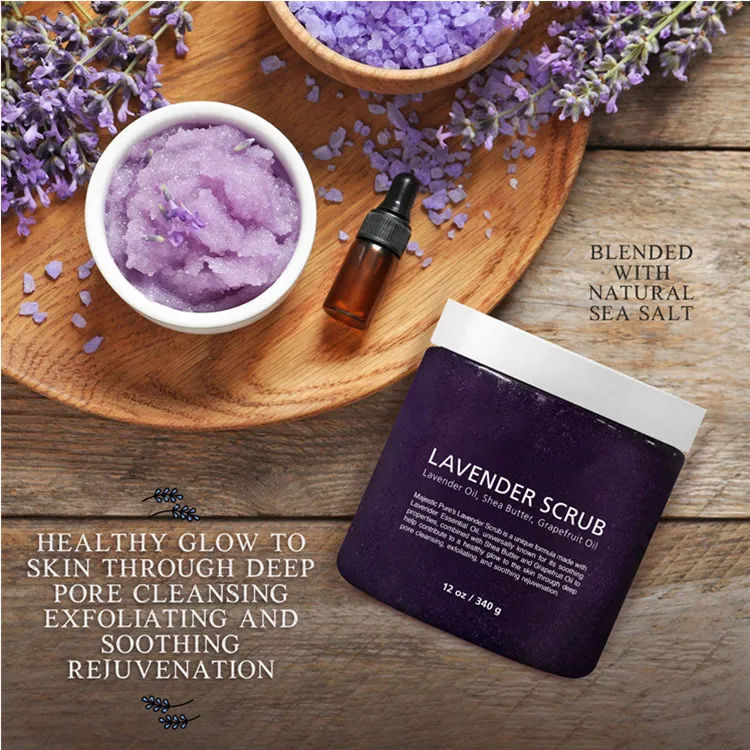 Custom Advanced Lavender Oil Body Scrub Exfoliator & Moisturize Skin