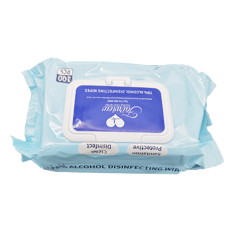 Custom Disposable Anti-Bacterial Sanitizer Cleaning Antibacterial Disinfectant 75% Alcohol Wet Wipes