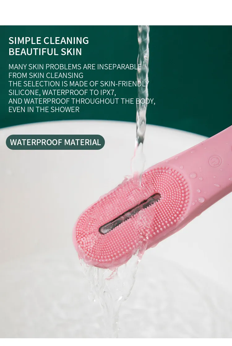 Electric Facial Cleansing Brush 3 LED Photon Silicone Sonic Face Brush Deep Cleansing Exfoliating Removing Blackhead
