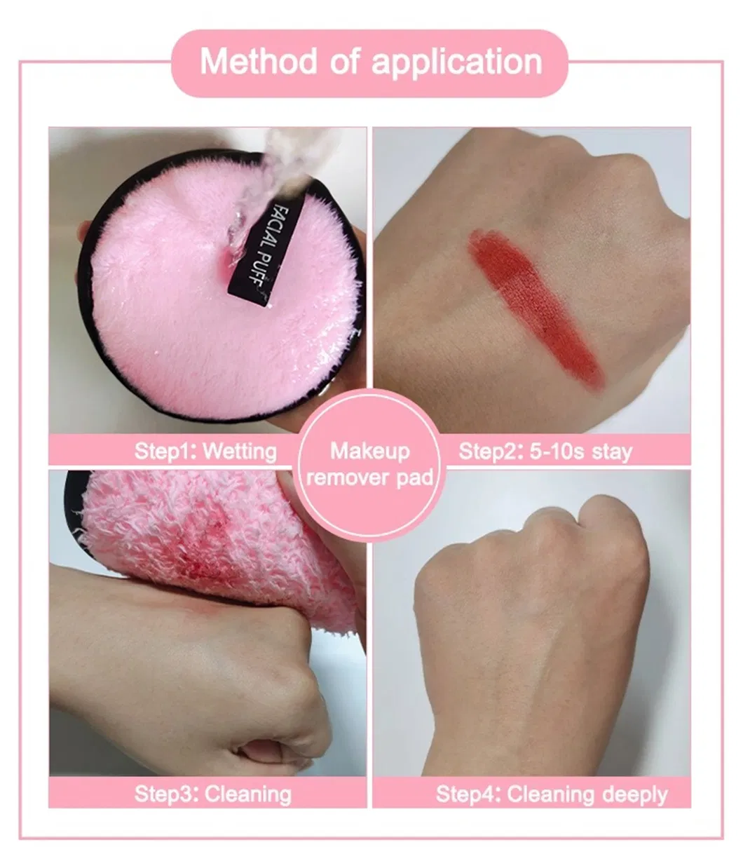 Face Cleaning Sponge Makeup Remover Puff Cute Oval Microfiber Cotton Wipes Facial Cleansing Sponge Puff
