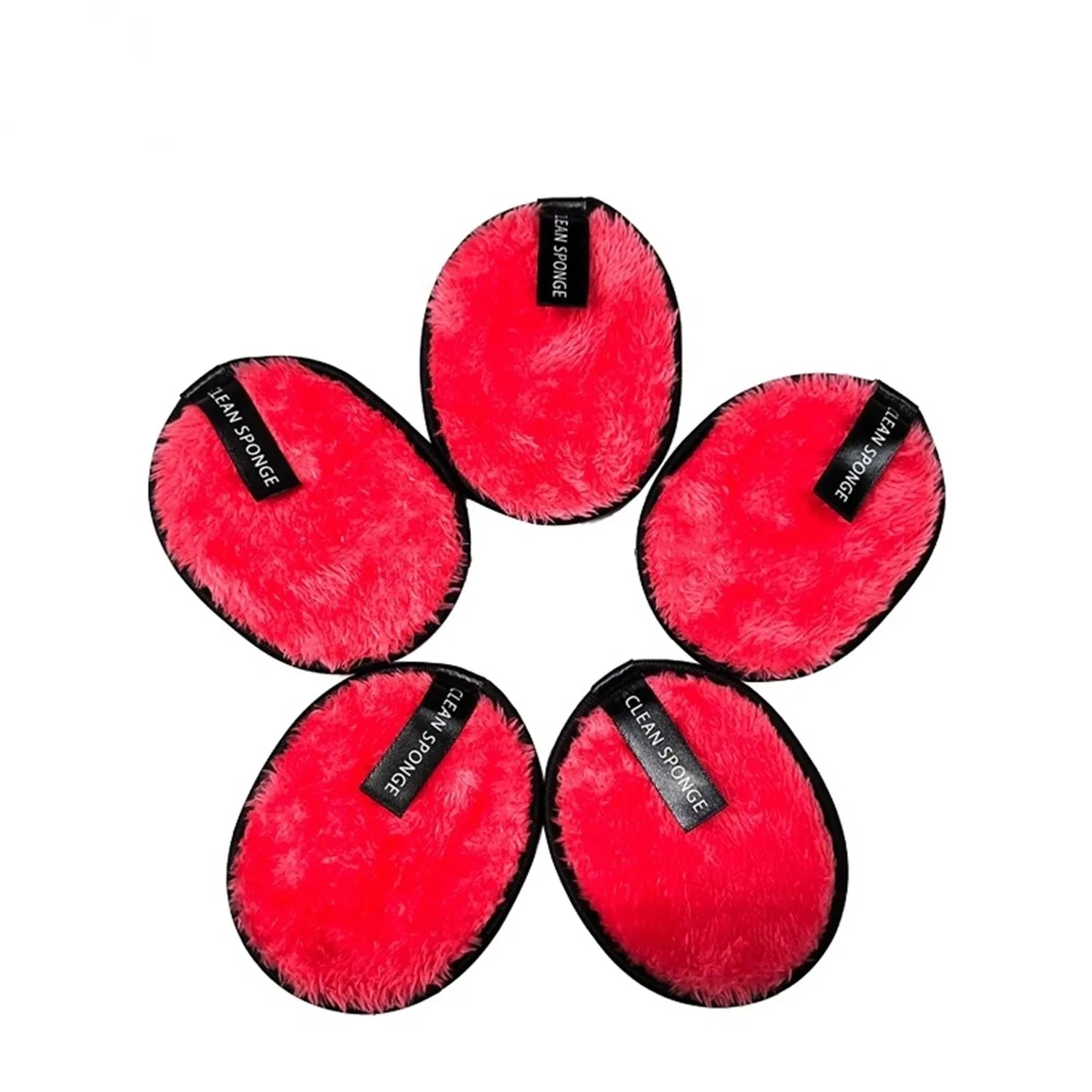 Face Cleaning Sponge Makeup Remover Puff Cute Oval Microfiber Cotton Wipes Facial Cleansing Sponge Puff