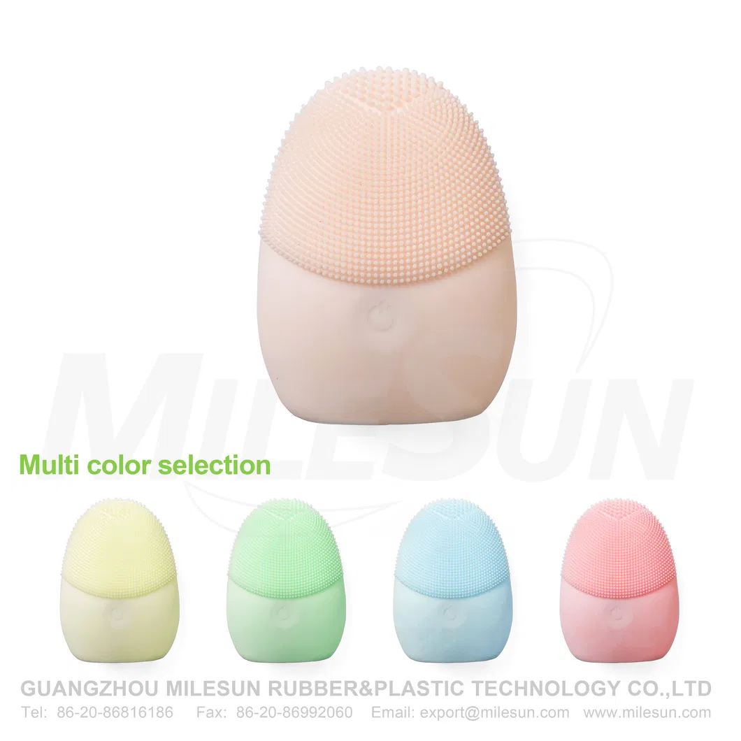Facial Cleansing Brush Made with Ultra Hygienic Soft Silicone, Waterproof Sonic Vibrating Face Brush for Deep Cleansing Gentle Exfoliating and Massaging