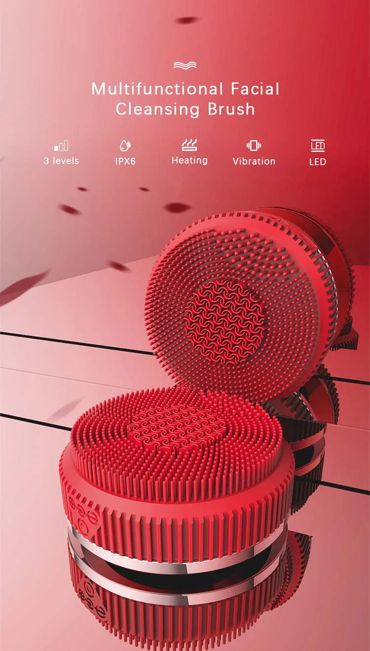 Facial Cleansing Brush Soft Silicone Waterproof Sonic Vibrating Face Brush for Deep Cleansing Gentle Exfoliating and Massaging