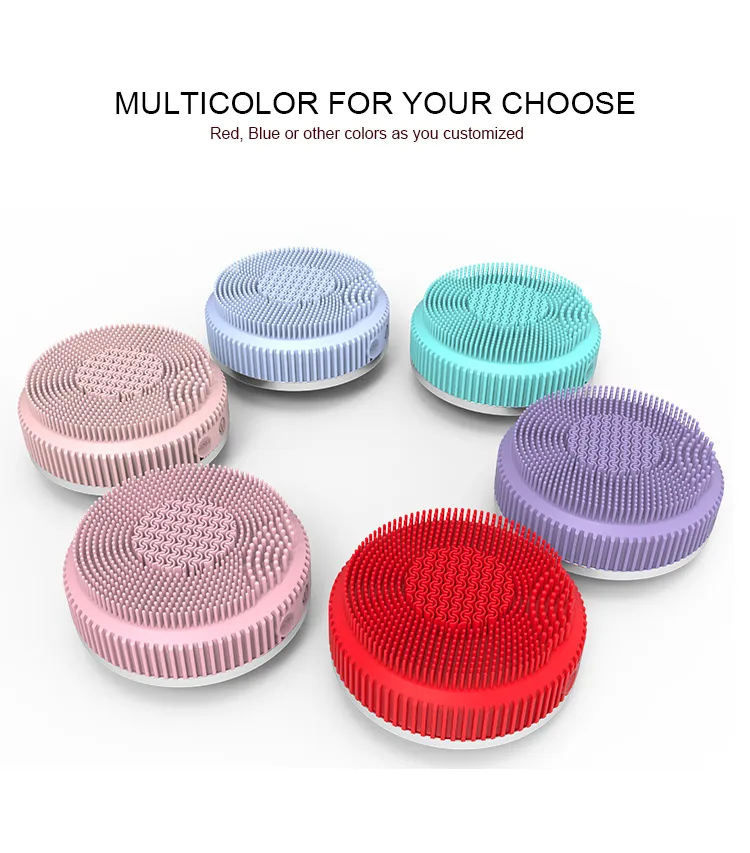 Facial Cleansing Brush Soft Silicone Waterproof Sonic Vibrating Face Brush for Deep Cleansing Gentle Exfoliating and Massaging