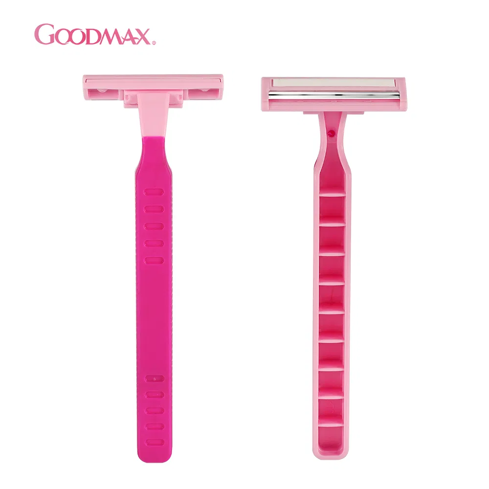 Fixed Head Plastic Twin Blade Razor Disposable Razor for Women
