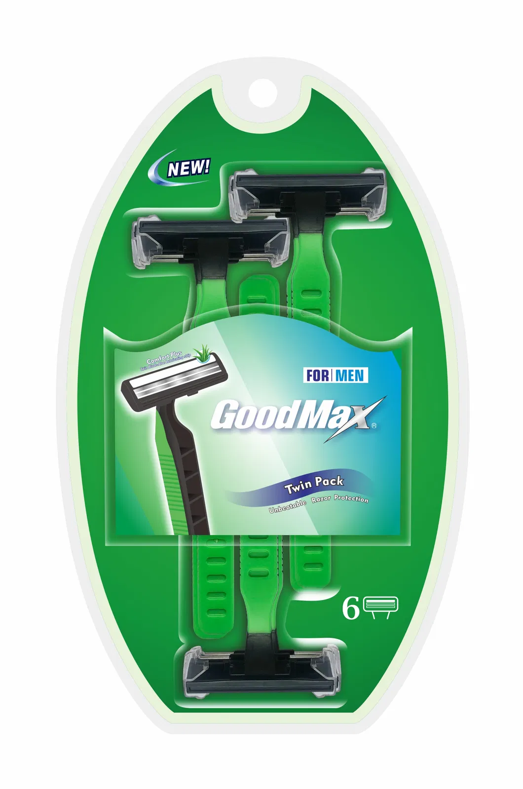 Fixed Head Plastic Twin Blade Razor Disposable Razor for Women