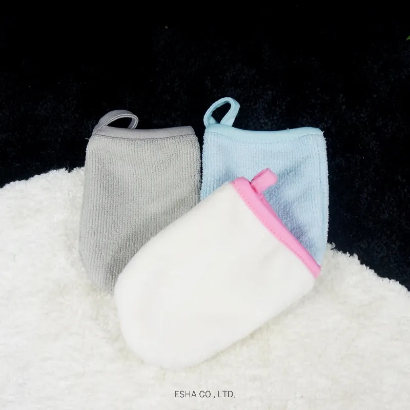 Gentle Beauty Cosmetic Makeup Facial Cleanser Gloves Face Washing Puff