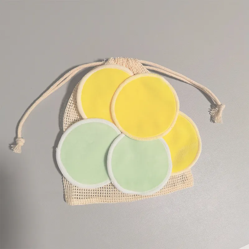 Hand Made Make-up Cleaning Tools Bamboo Cotton Terry Cloth Velvet Puff Facial Sponge