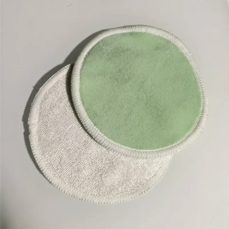Hand Made Make-up Cleaning Tools Bamboo Cotton Terry Cloth Velvet Puff Facial Sponge