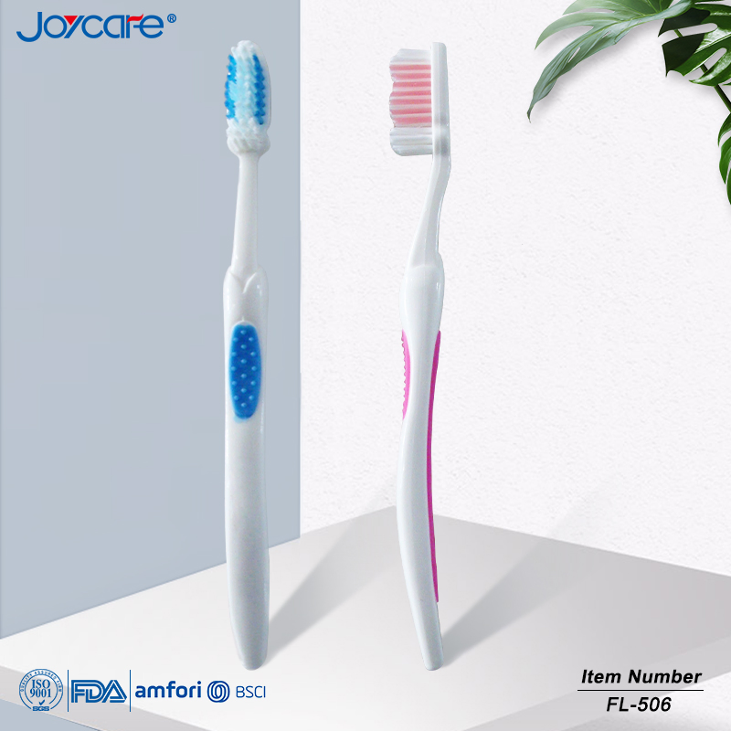 Health Care Adult's Toothbrush /Nylon Wave Bristles/Antislip Soft Rubber Handle
