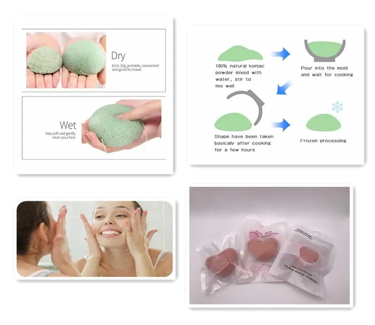 High Quality Facial Cleansing Konjac Sponge Puff for Baby Bathing