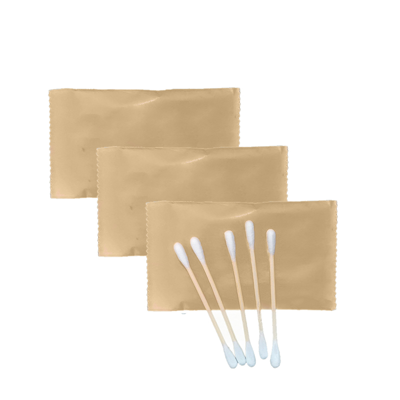 Make-up Used Bamboo Natural Biodegradable Cotton Buds with Swab Packed