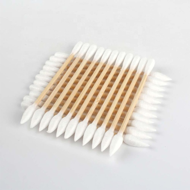 Makeup Used Biodegradable Bamboo Cotton Buds Packed in Swab