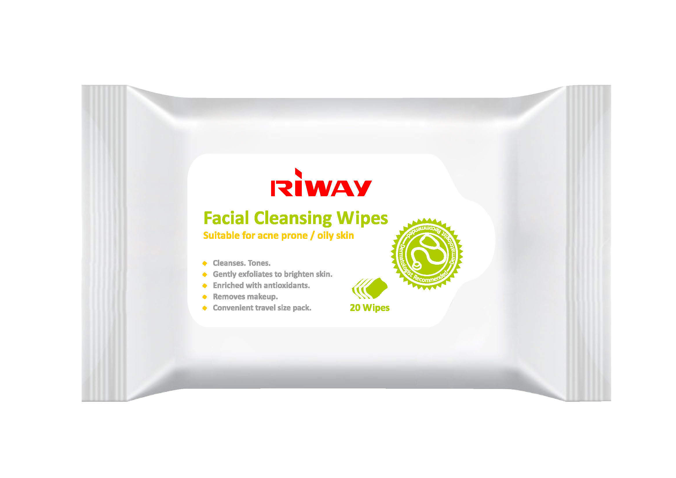 Private Label Moisture Sensitive Skin Cleaning Facial Wipes
