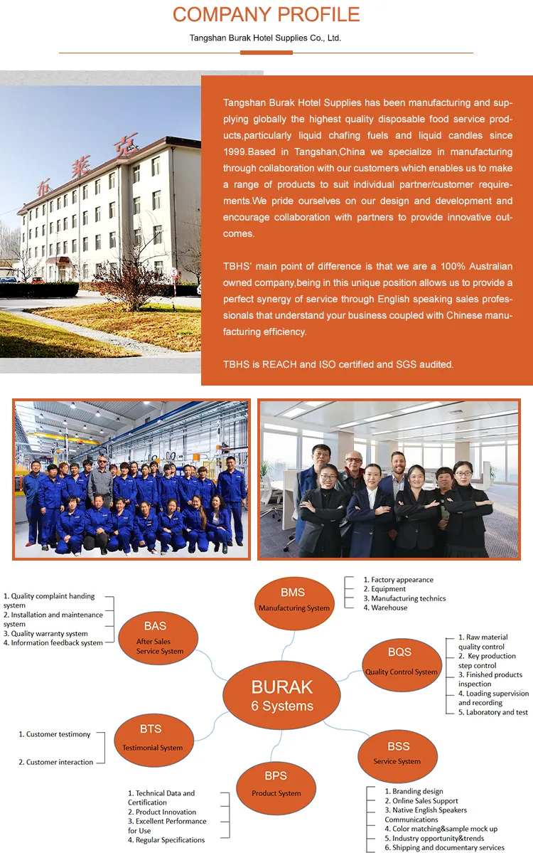 Restaurant Supply 100% Pure Deg Food Heating Liquid Fuel for Chafing Dish Canned Heat for Chafing Dish Chafing Pan Fuel