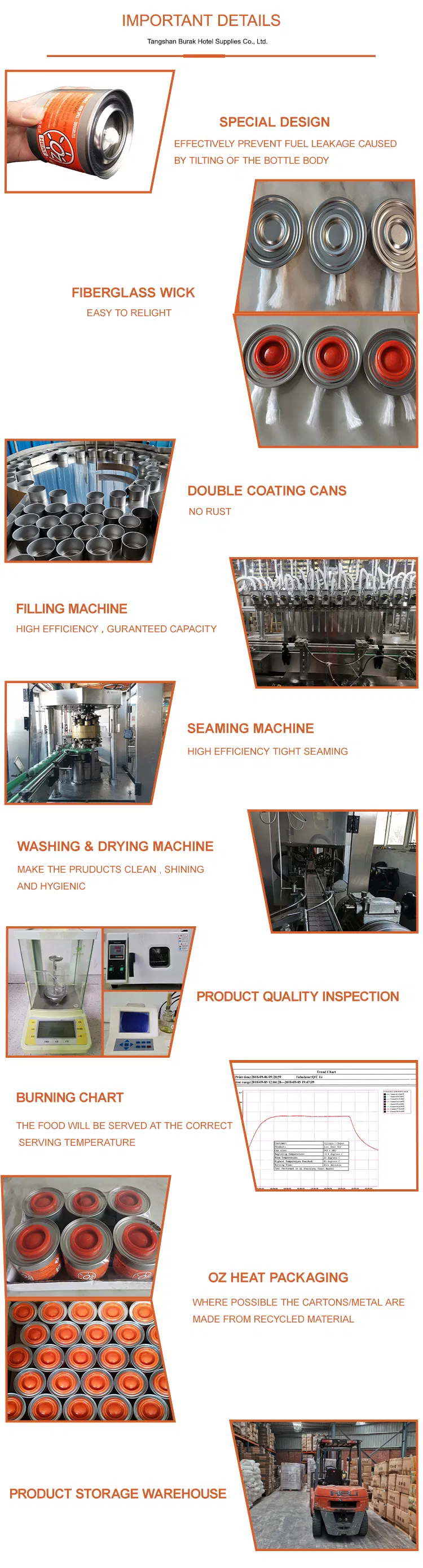 Restaurant Supply Smokeless Odourless Environment Riendly Wick 100% Pure Deg Buffet Chafing Dish Burner Fuel