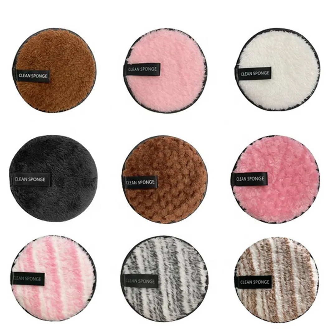 Reusable Facial Cleaning Microfiber Organic Cotton Cosmetic Make up Powder Remover Puff