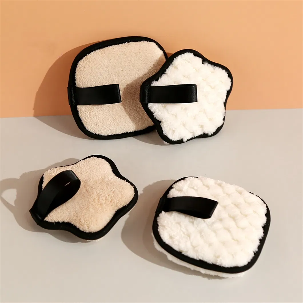 Reusable Facial Cleaning Microfiber Organic Cotton Cosmetic Make up Powder Remover Puff