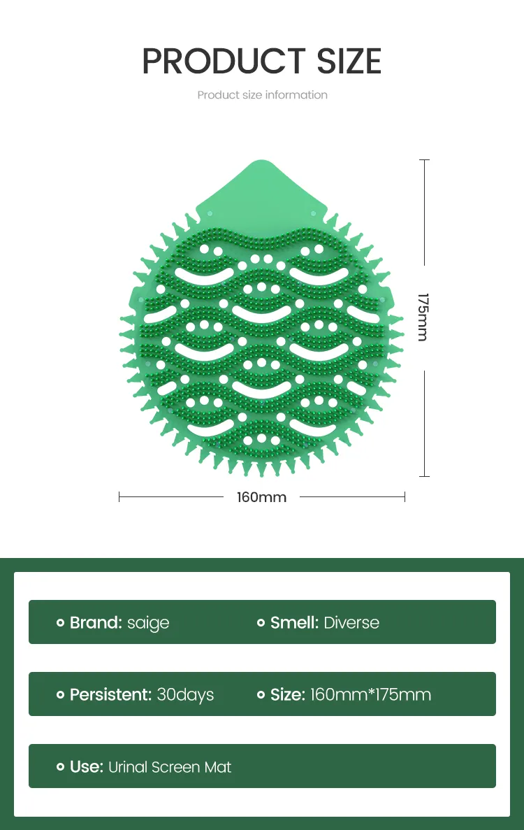 Saige Custom Logo Toilet Air Freshener Anti-Splash Urinal Block