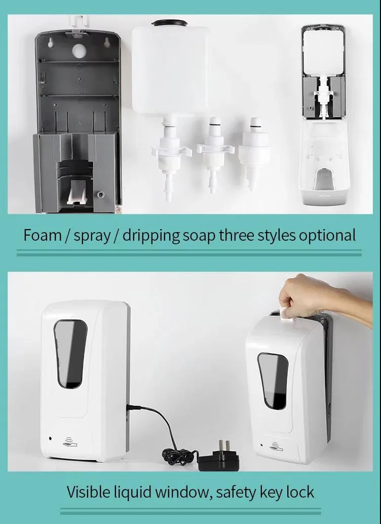School Hotel Hospital Wholesale Wall Mounted Liquid Soap Dispenser Touchless Stainless Steel Floor Stand with Ad Board Automatic Hand Sanitizer Soap Dispenser
