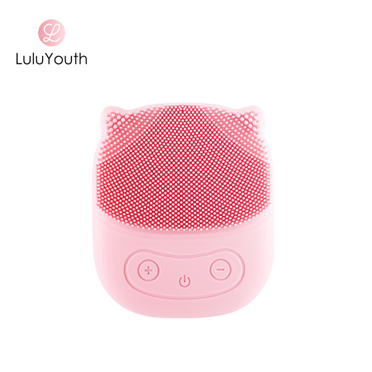 Silicone Sonic Face Cleaner Deep Pore Cleaning Skin Massager Face Cleansing Brush Device Mini Electric Facial Cleansing Brush