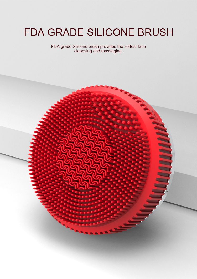 Sonic Facial Cleansing Brush Powered Face Brush Anti-Aging Silicone Face Scrubber for Skin Renewal Waterproof