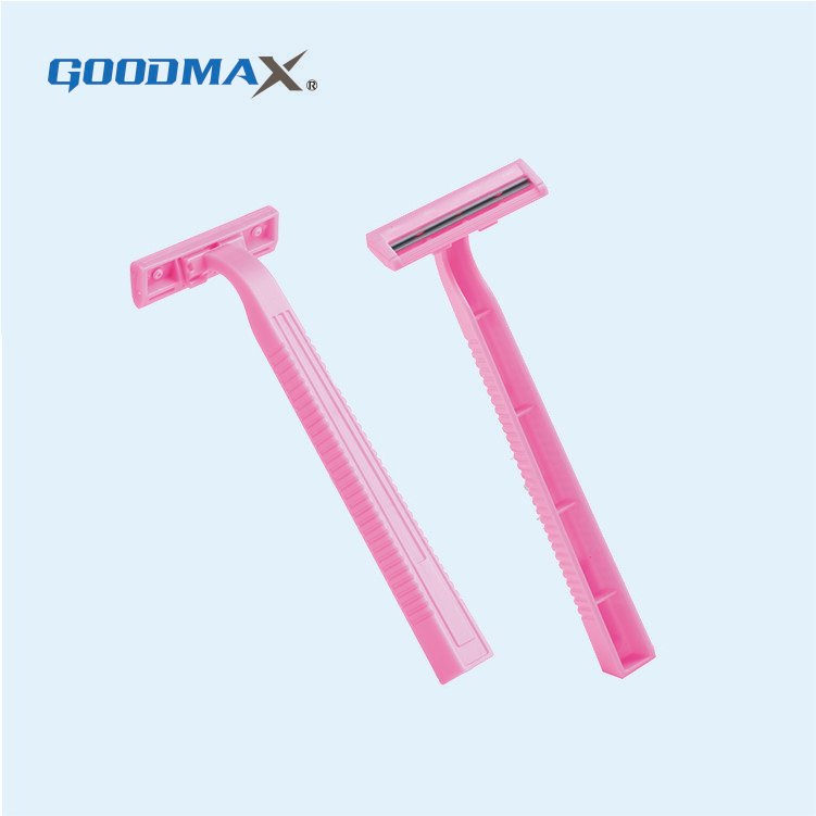 Twin Blade Disposable Razor for Lady with Long Handle