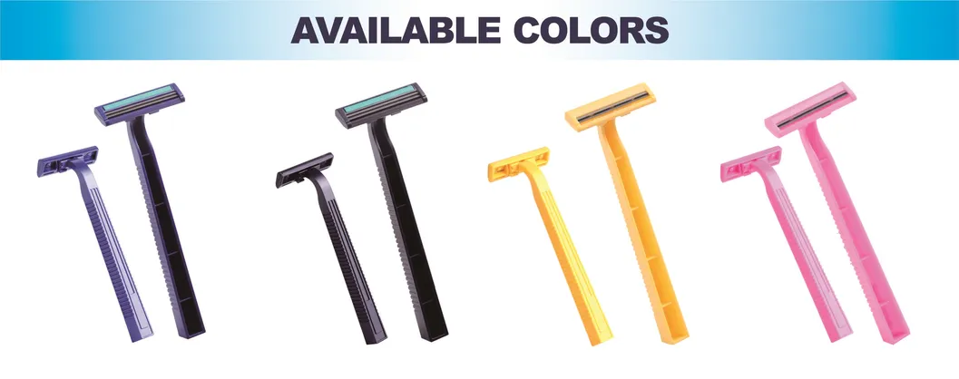 Twin Blade Disposable Razor for Lady with Long Handle