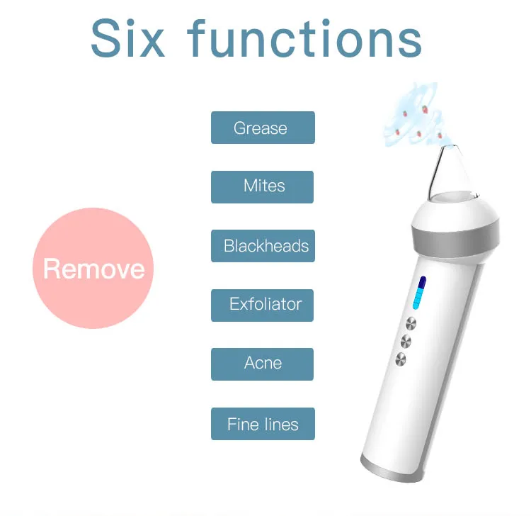 USB Rechargeable LED Facial Cleansing Spot Remover Vacuum Blackhead