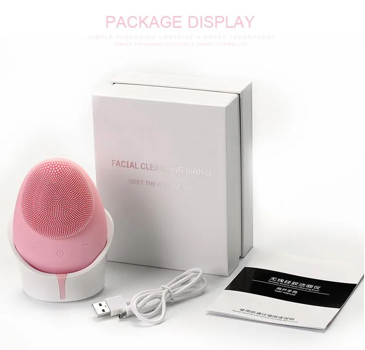 Waterproof Electric Face Deeply Cleaning Silicone Facial Sonic Cleansing Brush