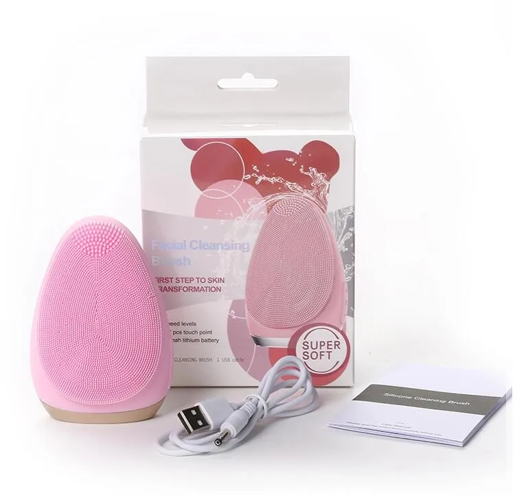 Waterproof Electric Skin Care Silicone Facial Sonic Cleansing Brush Deeply Face Pore Cleansing Brush